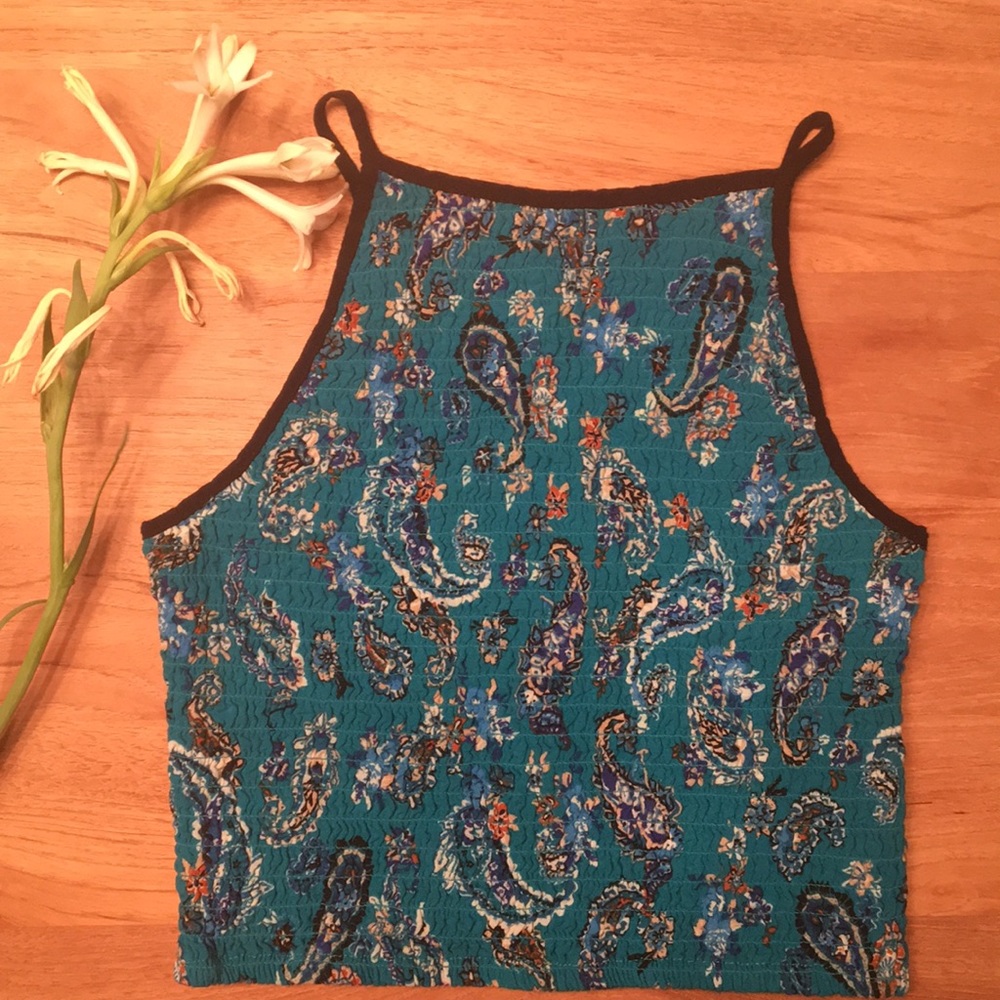 Xhilaration Stretchy High Neck Cropped Tank